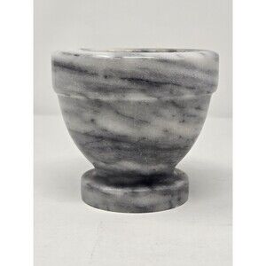 Vintage Cooks Club Spice Herb Grinder Pill Crusher Marble Stone Bowl